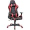 Global Industrial High Back Gaming Chair, Bonded Leather, Black/Ruby Red 695853RD - alternate 1